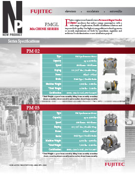 Permanent Magnet Gearless PMGL Specification